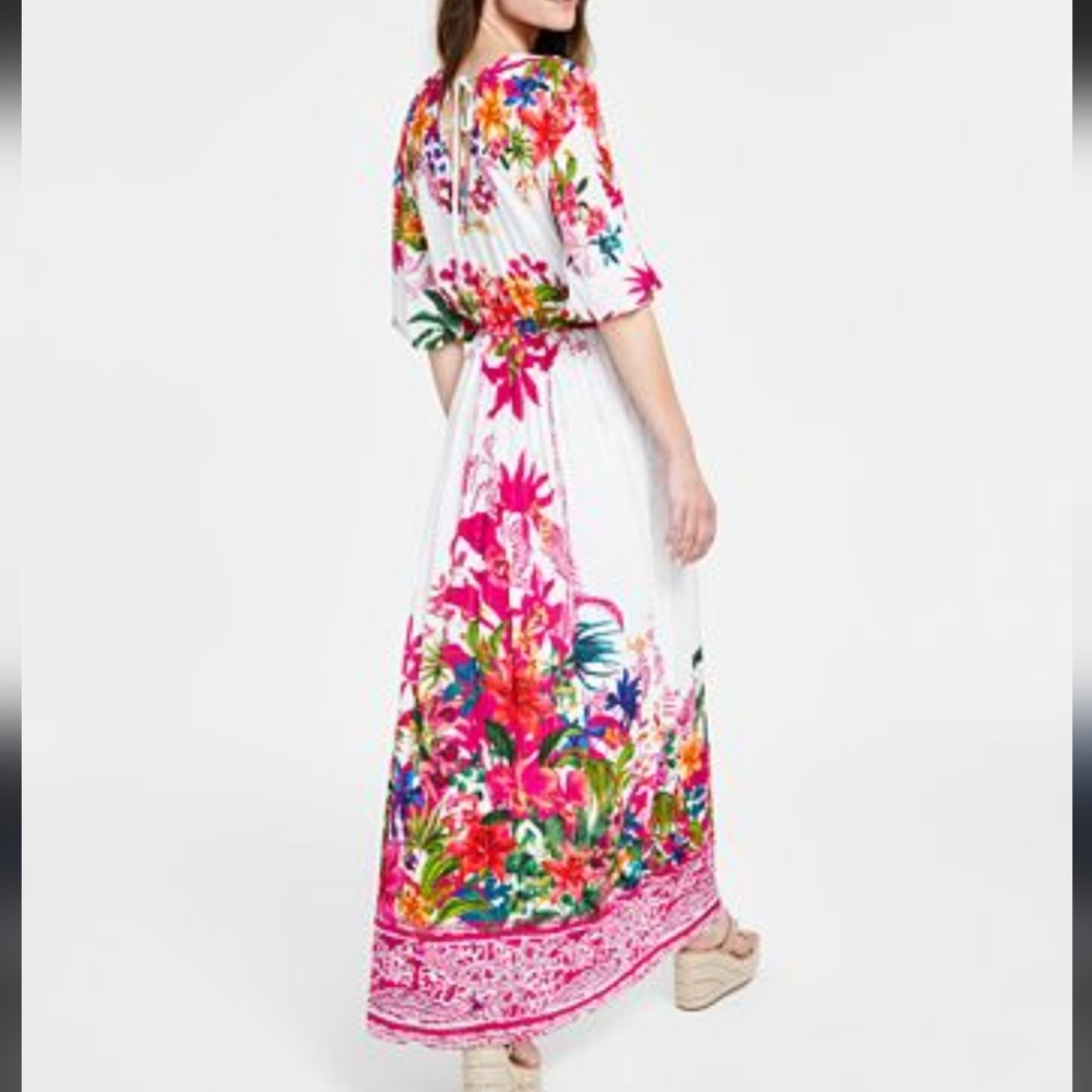 INC International Concepts Women's Floral V-Neck Maxi Dress Size Large - Picture 14 of 15